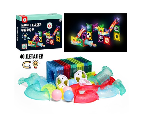 Конструктор магнитный "Орбитальные шарики" (40 дет.)