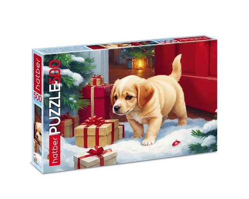 Пазлы 500 "Любопытный щенок"