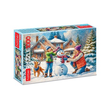 Пазлы 1000 "Снеговичок"