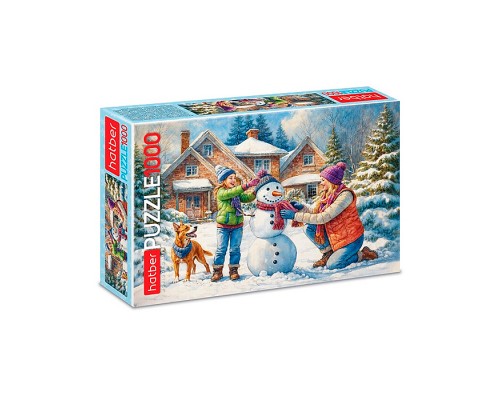 Пазлы 1000 "Снеговичок"