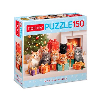 Пазлы 150 "Котята с подарками"