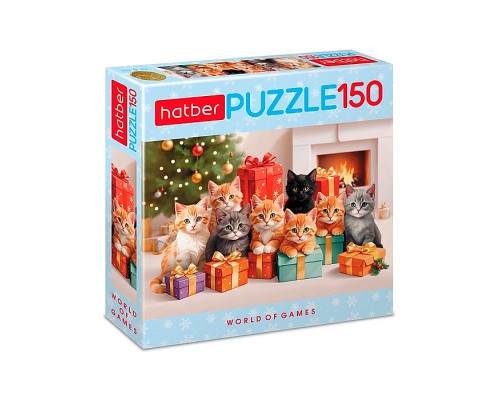 Пазлы 150 "Котята с подарками"