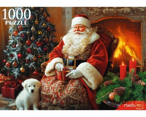 Пазлы 1000 "Вечер у камина"