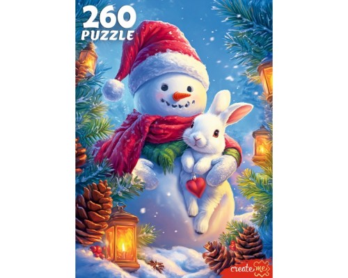 Пазлы 260 "Снеговик"