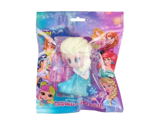 Игрушка - антистресс "Сквиш малыш" "Девочка в голубом платье" флоупак, Супер Жим