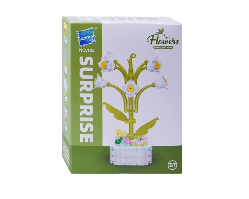 Конструктор "Цветок: Ландыш" (133 дет.) в коробке