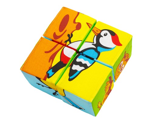 Игрушка кубики "Собери картинку. Птицы"