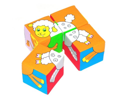 Игрушка кубики "Собери картинку"(Животные-2)