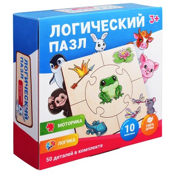 Логический пазл "Животные в загадках"