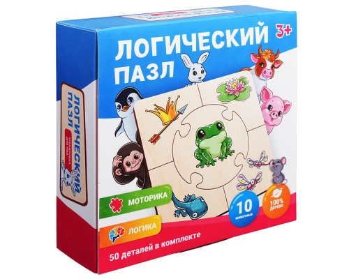 Логический пазл "Животные в загадках"
