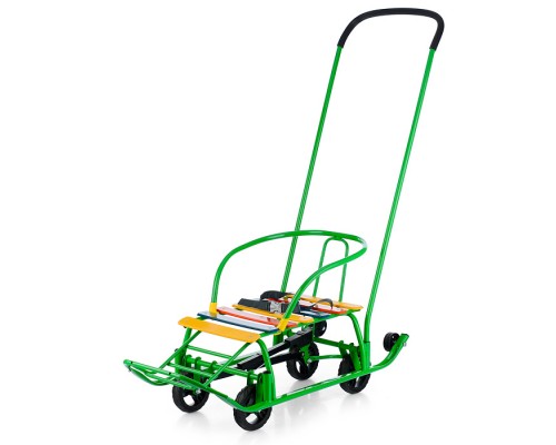 Санки детские "Мишутка-1" Универсал (зеленый) в коробке