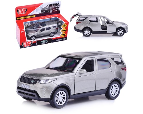 Машина металл Land Rover Discovery 12см, (открыв. двери,серый ) инерц, в коробке