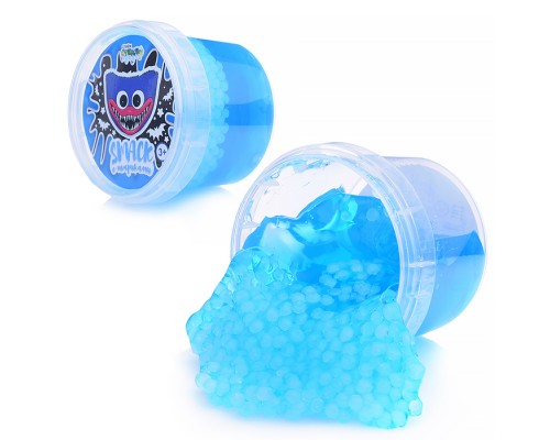 Слайм "Стекло" Smaсk 90 гр, голубой с шариками