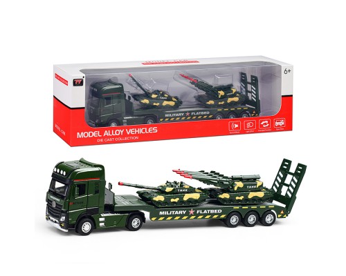 Автовоз "Военный" с танками, в коробке