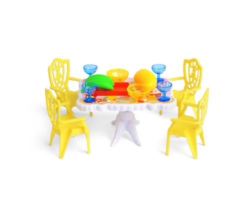 Набор мебели "Обеденный стол" 14 предметов, под колпаком