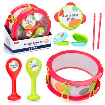 Набор музыкальных инструментов "Джазовый квартет" красный, в коробке