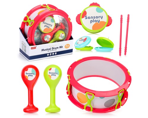 Набор музыкальных инструментов "Джазовый квартет" красный, в коробке