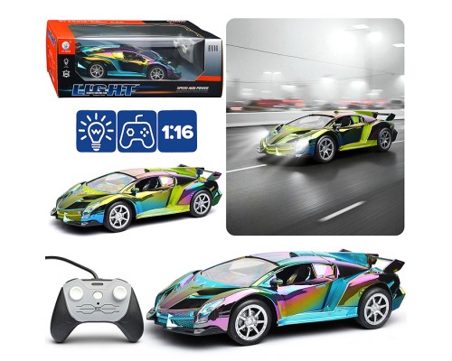 Машина "Неон кросс" р/у, 27 MHz, в коробке