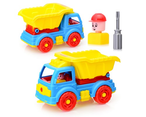 Конструктор-транспорт "Автомобиль-самосвал" (27 элементов) (в сеточке)