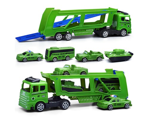 Автовоз, с военным автотранспортом, под колпаком