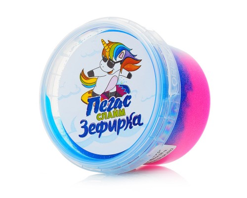 Слайм Зефирка, 100 гр., два цвета: синий и маджента