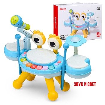 Барабан "Веселый крабик" в коробке