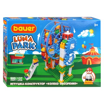 Конструктор 980 STEM Luna Park Аттракцион Колесо Обозрения 3+