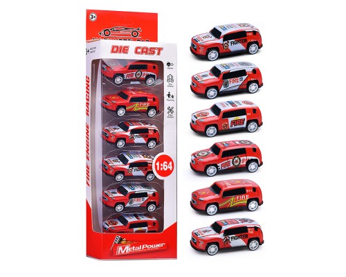 Набор машин "Пожарные гонки" в коробке Набор машин "Пожарные гонки" в коробке