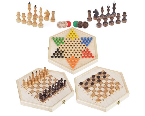 Набор 3 в 1 (шахматы, шашки, уголки)