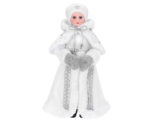 Сувенир "Внучка Деда Мороза" в белой шубке, 40 см.