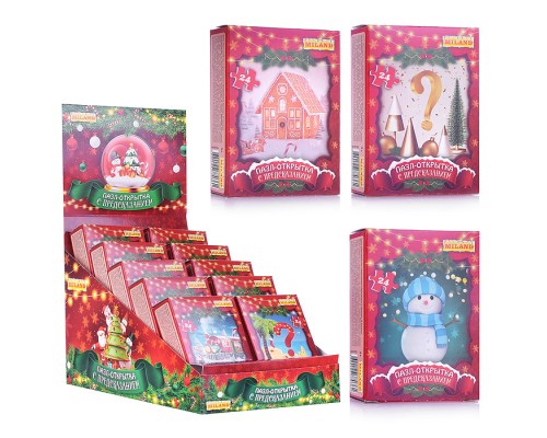 Новогодний пазл с предсказаниями 24 элемента Предсказания в картинках (10 шт в шоубоксе)