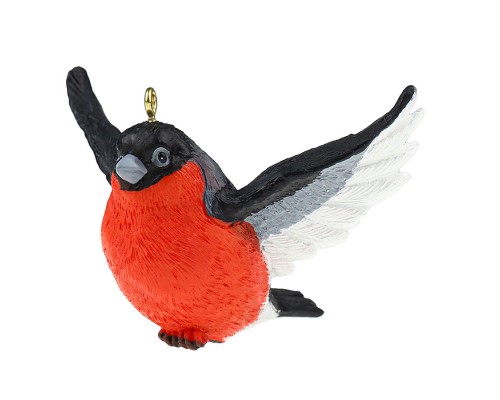 Полирезиновая подвеска "Снегирь в полете" 7,5*4,5см.,