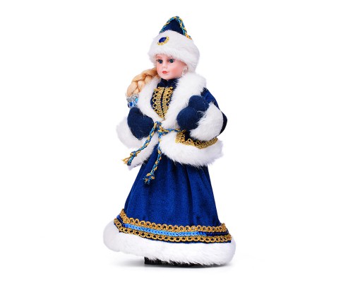 Сувенир "Внучка Деда Мороза" в богатой синей шубке, 30 см