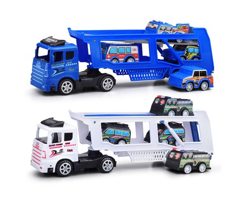 Автовоз, с полицейским транспортом, под колпаком