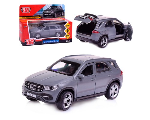 Машина металл Mercedes-Benz Gle 2018 матовый, 12 см, (откр. двер, багаж, серый) в коробке
