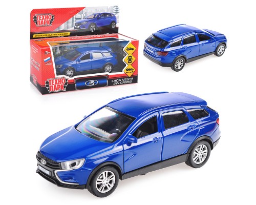 Машина металл Lada Vesta Sw Cross 12см, (открыв. двери,синий) инерц, в коробке