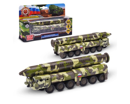 Модель "РСЗО Тополь" металл. инерц. с ракетой, открыв. двери 15см