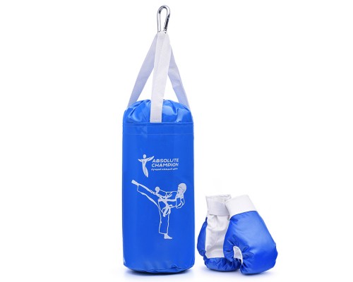 Набор детский игровой "Я-Чемпион" 4кг синий (перчатки, груша)