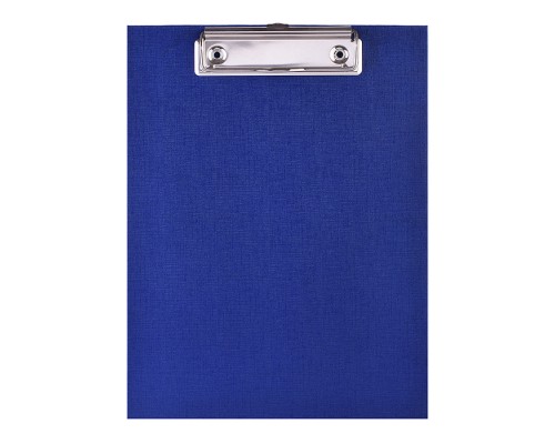 Клипборд A5 (180x240 мм) усиленный, толщина картона 2,5 мм, покрытие ПВХ 150 мкм, синий