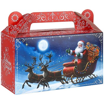 Коробка для конфет "Дед Мороз везет подарки" 500г