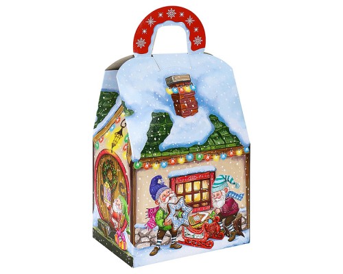 Коробка для конфет Домик "В гостях у Гномиков" (1000 гр)
