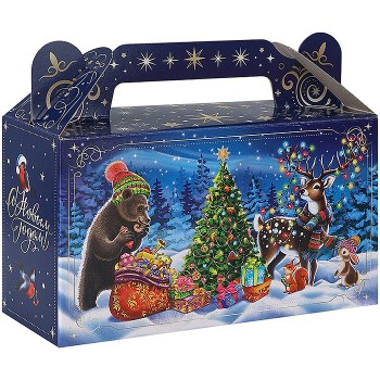 Коробка для конфет Сундучок "Лесной утренник" 500г