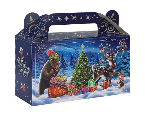 Коробка для конфет Сундучок "Лесной утренник" 500г