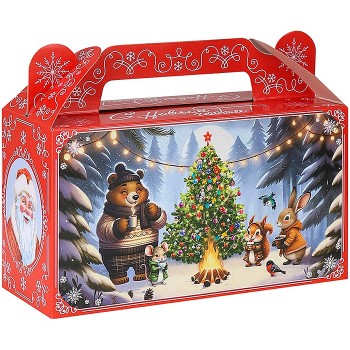 Коробка для конфет Сундучок "Чаепитие в лесу" 500г