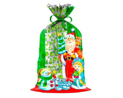 Пакет ПП 30х50см, 25мкм "Снеговик-затейник" НГ