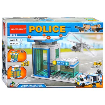 Конструктор "Полицейский участок" (89 дет.) в коробке