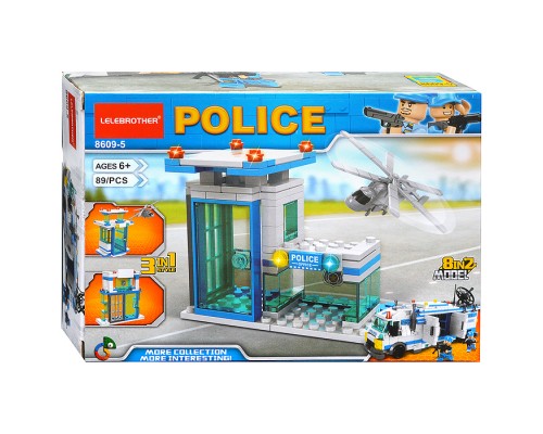 Конструктор "Полицейский участок" (89 дет.) в коробке