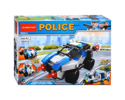 Конструктор "Машина полиции" (169 дет.) в коробке Конструктор "Машина полиции" (169 дет.) в коробке