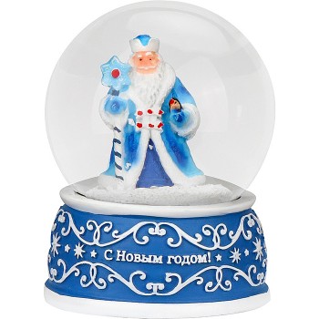 Новогодний сувенир Снежный шар "Дедушка Мороз" d=6,5см