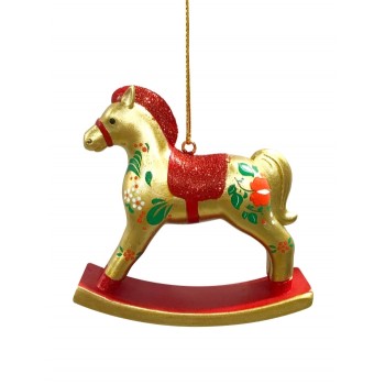 Новогоднее подвесное украшение из полирезины 3х8,5х8,5см